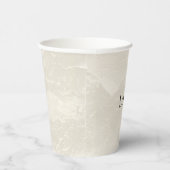 Chique Parel Glam Ivoren Bruiloft   Papieren Bekers (Rechts)