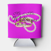 Chique parel & ringen bruiloft Mr. Mrs. bruiloft g Blikjeskoeler (Voorkant)