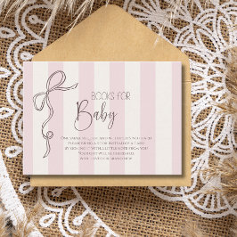 Chique Parel Strik Elegante Baby Shower Boeken Voo Informatiekaartje