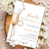 Chique parels en Prosecco Vrijgezellenfeest Kaart