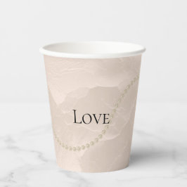 Chique parels glam ivoor blozen Bruiloft   Papieren Bekers