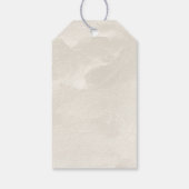 Chique parelwitte glamour bruiloft bridal shower cadeaulabel (Achterkant)