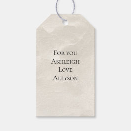 Chique parelwitte glamour bruiloft bruidsfeest cadeaulabel