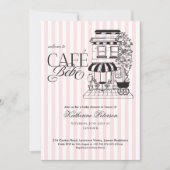 Chique Parijs Café Bébé Franse Baby Shower Kaart (Voorkant)