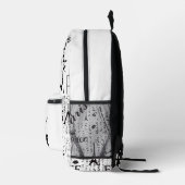 Chique Parijs-geïnspireerd met gedurfde grafische  Bedrukte Rugzak (Rechts)