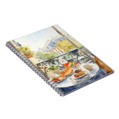 Chique Parijse Cafe aquarel illustratie Notitieboek (Rechterzijde)