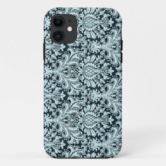 chique Paris Aqua blauw Damask iphone5 hoesje (Achterkant)