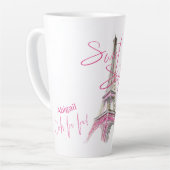 Chique Paris Eiffeltoren Gepersonaliseerde Sweet S Latte Mok (Linkerhoek)