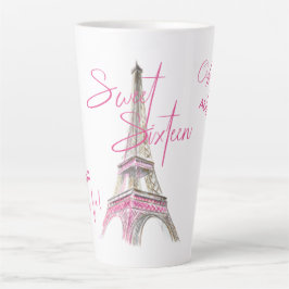 Chique Paris Eiffeltoren Gepersonaliseerde Sweet S Latte Mok