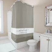 Chique pasgetrouwde meneer mevrouw Gray monogram Douchegordijn (In situ)