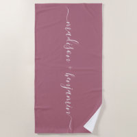 Chique pasgetrouwde monogram namen paars