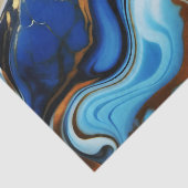 Chique Pastel blauw goud Faux Marmer Tissuepapier (Detail)