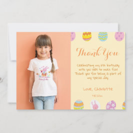 Chique Pastel Gele Eieren Kinderen Verjaardag Foto Bedankkaart