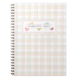 Chique Pastel Kleurrijk Hart Script Notitieboek