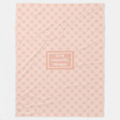 Chique Pastel Koraal Deken Elegant Aangepaste Naam (Voorkant)