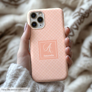 Chique Pastel Koraal iPhone Hoesje Trendy Aangepas
