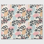 Chique pastel luipaard vlekken cadeaupapier (Vlak)