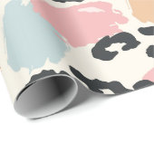 Chique pastel luipaard vlekken cadeaupapier (Rol Hoek)