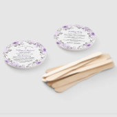 Chique pastel Paarse bloemenbruiloft programma Han Handwaaier (Niet-gemonteerd)