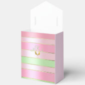 Chique pastel roze en groen gestreept bedankdoosjes (Open)