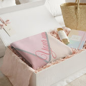 Chique Pastel Roze Moderne Geometrische Aangepaste Strandlaken