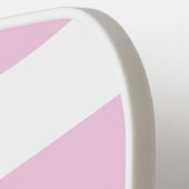 Chique pastel roze strepen gestreept gepersonalise pickleball paddle (Links Detail)