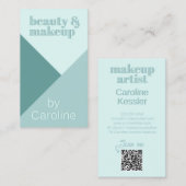 Chique pastel Seafoam Seaglass Mint Blauwgroen Gro Visitekaartje (Voorkant / Achterkant)