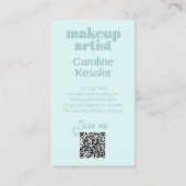 Chique pastel Seafoam Seaglass Mint Blauwgroen Gro Visitekaartje (Achterkant)