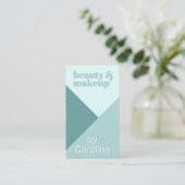 Chique pastel Seafoam Seaglass Mint Blauwgroen Gro Visitekaartje (Staand voorkant)