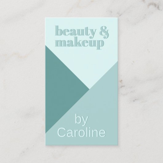 Chique pastel Seafoam Seaglass Mint Blauwgroen Gro Visitekaartje (Voorkant)