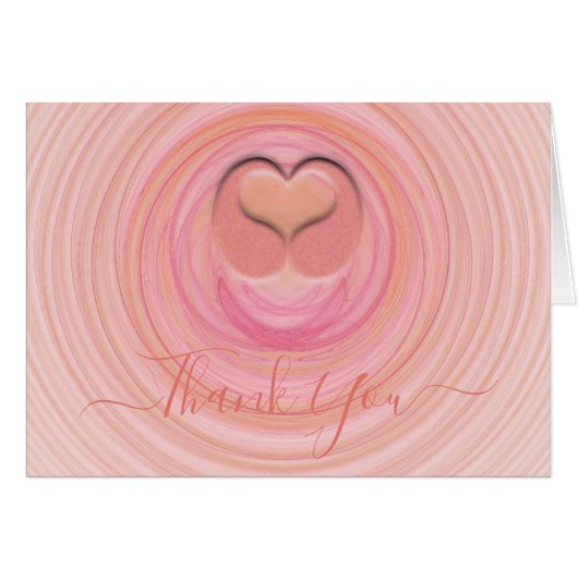 Chique Pastel Spiralen 3D Hart Persoonlijk Binnen (Voorkant Horizontaal)