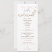 Chique Pastel Wildbloemen Sprookjesachtig huwelijk (Achterkant)