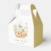 Chique Pastel Wilde Bloem Pompoen Waterverf Trouwd Bedankdoosjes (Achterkant)