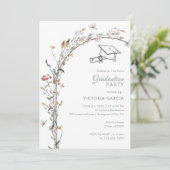 Chique Pastel Wildflower Arch Spring Afstuderen Kaart (Staand voorkant)