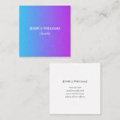 Chique pastelkleuren vierkante visitekaartje (Voorkant / Achterkant)