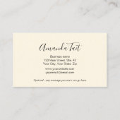 Chique Pastels Elegant Salon Visitekaartje (Achterkant)