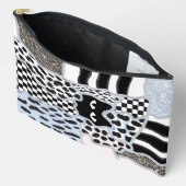 Chique Patchwork Wantrouwende Zwarte Kat Gingham & Etui (Open)