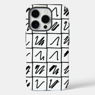 Chique Patroon Design in zwart-wit iPhone 16 Pro Hoesje