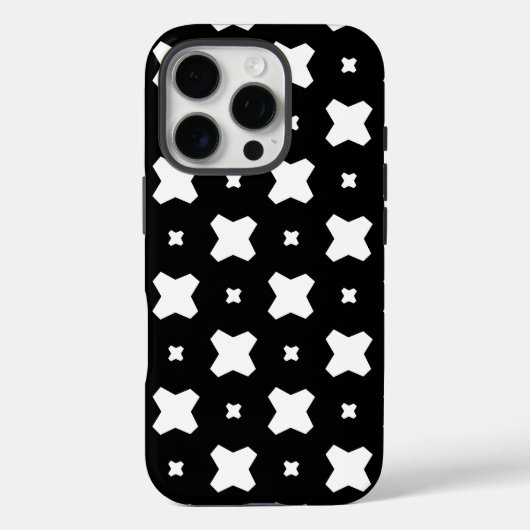 Chique Patroon Design in zwart-wit Case-Mate iPhone Case (Achterkant)