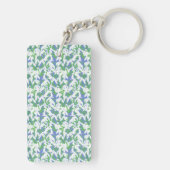 Chique patroon van sneeuwklokjes en polka stippen  sleutelhanger (achterkant)