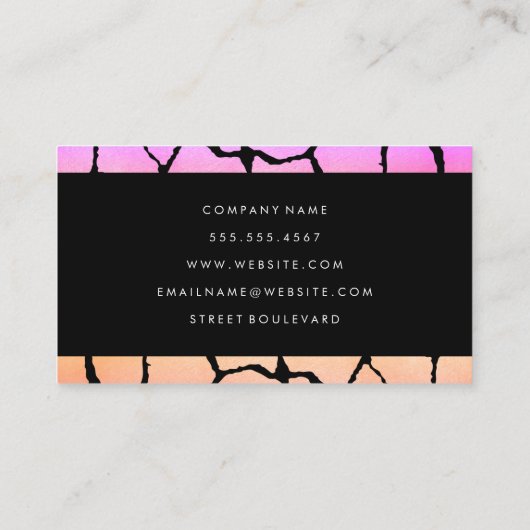 Chique patroonafwerking visitekaartje (Achterkant)