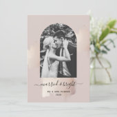 chique penseelstreek | Getrouwd en heldere foto bo Feestdagenkaart (Staand voorkant)