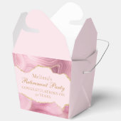 Chique Pensioen Partij Roze Goud Agaat Custom Bedankdoosjes (Open)