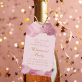 Chique Pensioen Partij Roze Goud Agaat Custom Cadeaulabel