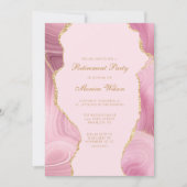 Chique Pensioen Partij Roze Goud Agaat Kaart (Voorkant)