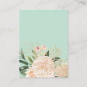 Chique Peony Gold typografie bruiloft details Informatiekaartje (Achterkant)