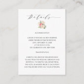 Chique Peony Gold typografie bruiloft details Informatiekaartje (Voorkant)