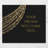 Chique Personaliseer fles Mousserende wijn Label Sparkling Wijnetiket (Enkel label)