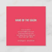 Chique Personaliseer Foto Kapper Kapper Salon Vierkante Visitekaartje (Achterkant)