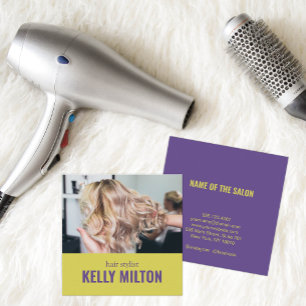 Chique Personaliseer Foto Kapper Kapper Salon Vierkante Visitekaartje